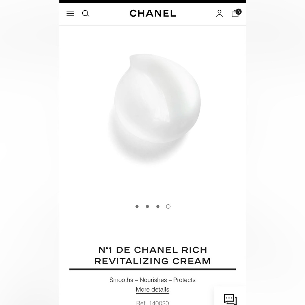 CHANEL N°1 DE CHANEL RICH REVITALIZING CREAM SAMPLE SET OF TWO 5ML